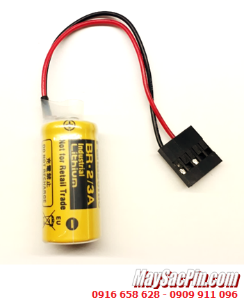 Panasonic BR-2/3A (Zắc JEA 2.54-4P); Pin nuôi nguồn Panasonic BR-2/3A lithium 3v 2/3A 1200mAh _Xuất xứ Nhật